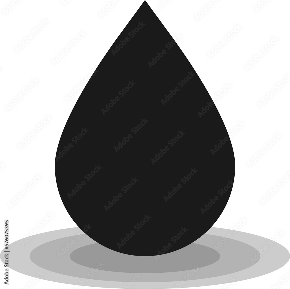 Water drop icon, transparent background, PNG illustration