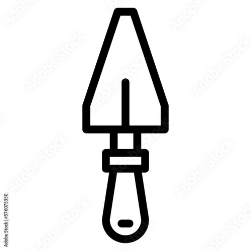 trowel line icon style