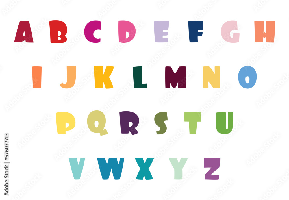 Bright alphabet set. Bright alphabet set.