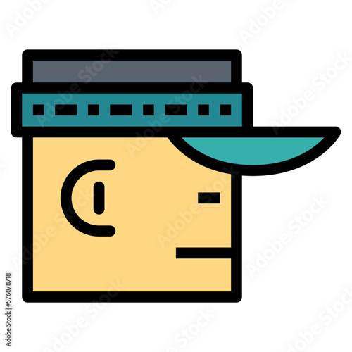 visor filled outline icon style