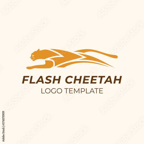 Cheetah Thunderbolt Speed Logo Design