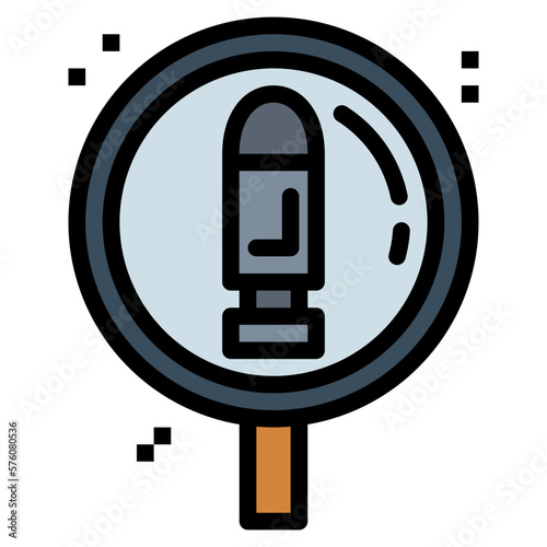 evidence filled outline icon style