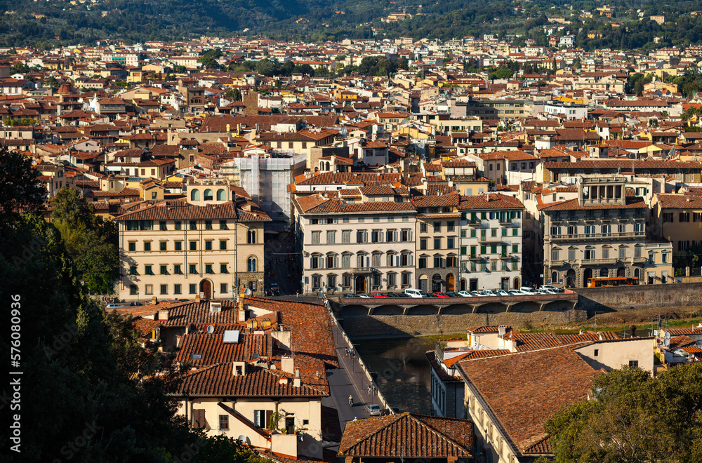 Panoramic view of Florence city , Italy