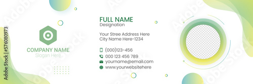 Creative Email signature design facebook cover template