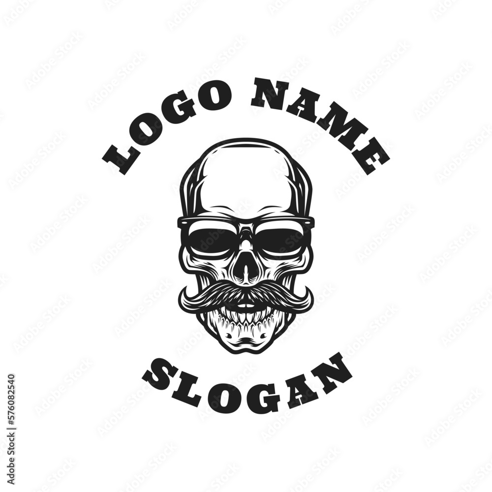 Skull Sunglass Graphic Logo Design