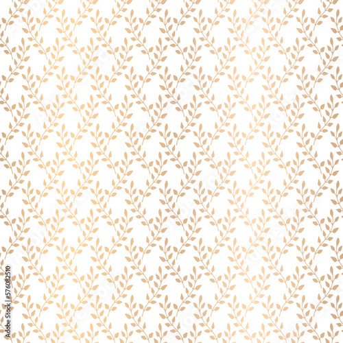 Vector gold leaves seamless pattern background. Perfect for fabric, scrapbooking and wallpaper projects.