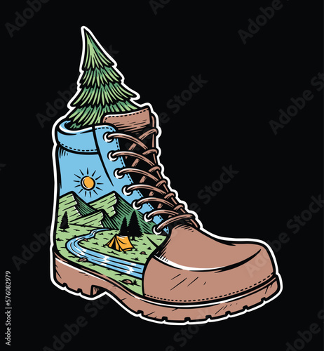 beautiful mountain views on boots