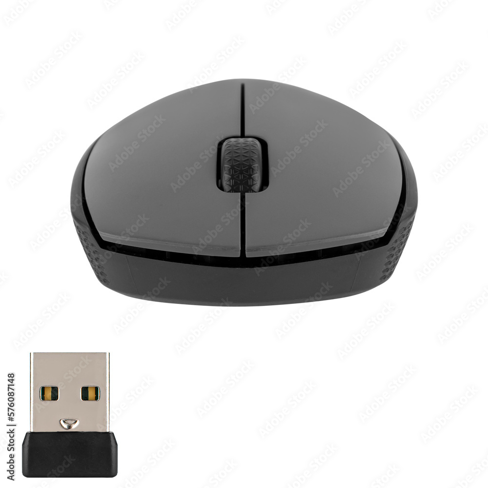 Wireless optical mouse for computer, white background in isolation Wireless optical mouse for computer, white background in isolation