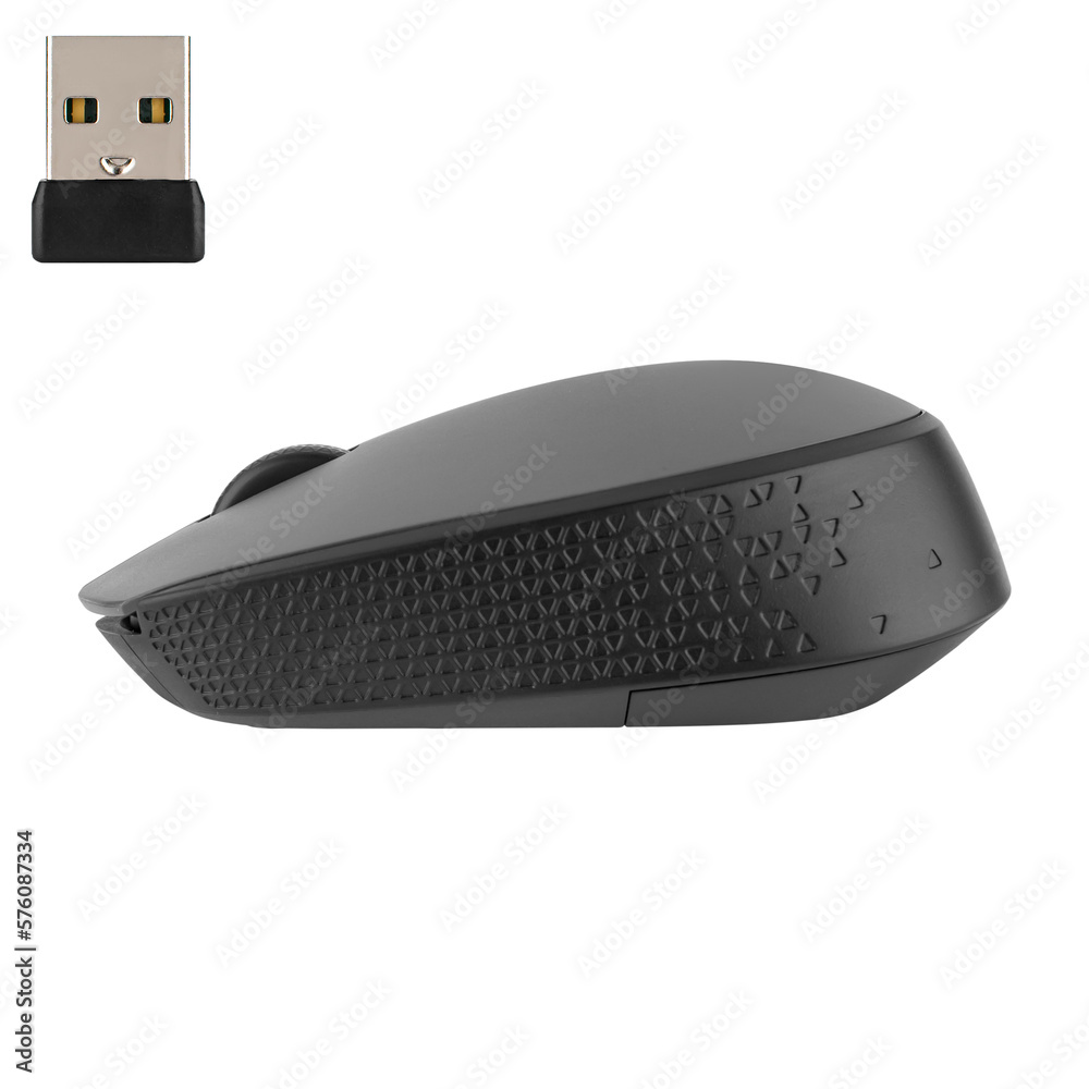 Wireless optical mouse for computer, white background in isolation Wireless optical mouse for computer, white background in isolation