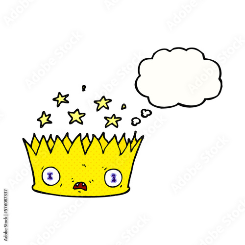 thought bubble cartoon magic crown