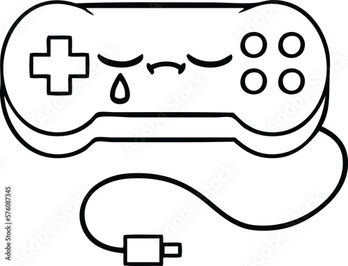 line drawing cartoon game control