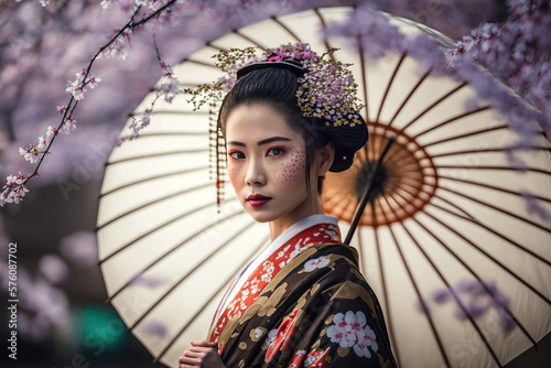 Fotografia The Beauty and Elegance of Geisha: Capturing Japanese Culture and Tradition - AI