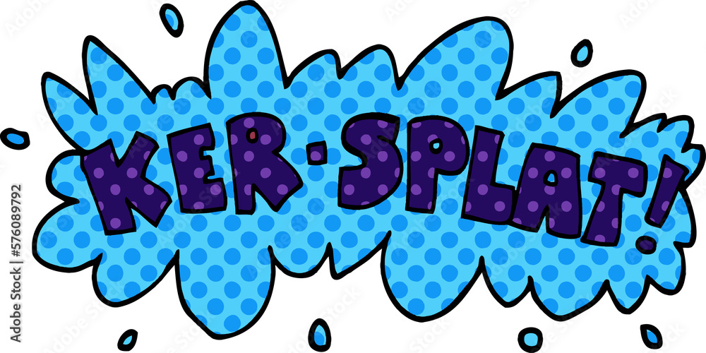 Fototapeta premium cartoon doodle wording ker-splat