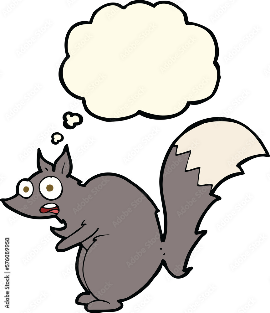 funny startled squirrel cartoon with thought bubble funny startled squirrel cartoon with thought bubble