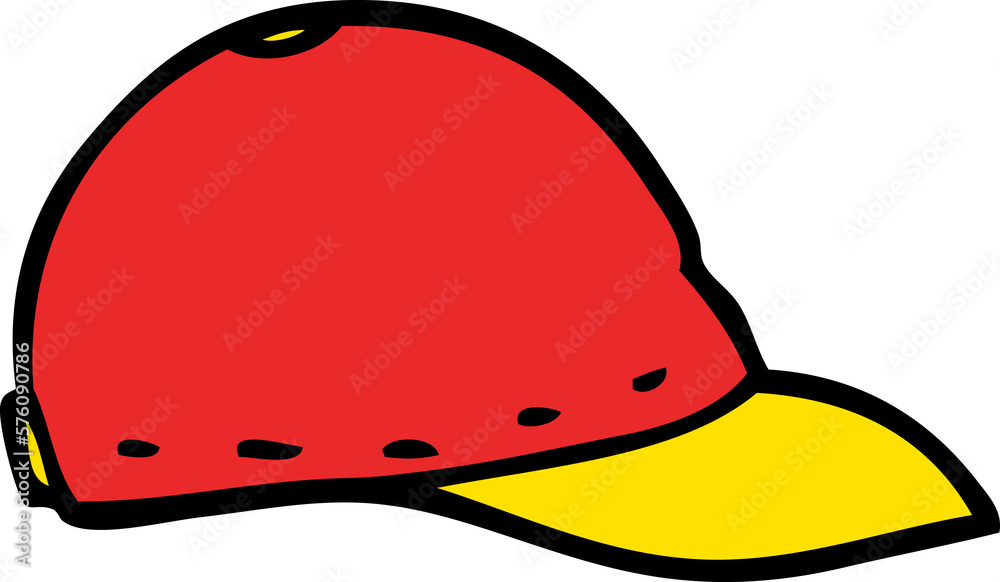 Cartoon Doodle Baseball Cap Stock Photo Adobe Stock