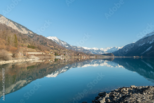 Fototapeta Naklejka Na Ścianę i Meble -  View over the lake of Brienz in the Canton Bern in Switzerland