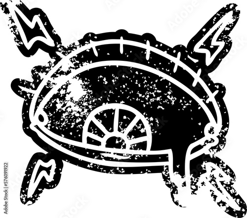 Εκτύπωση καμβά grunge icon drawing of an enraged eye