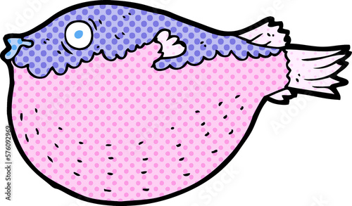 cartoon blowfish