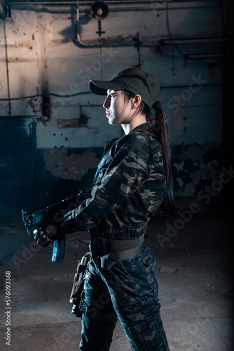 A person with a weapon. Character from the comic book The Punisher. Armed with a pistol and machine gun. A dangerous person who solves problems with force.