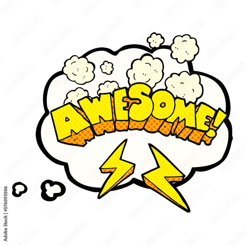 thought bubble cartoon word awesome thought bubble cartoon word awesome
