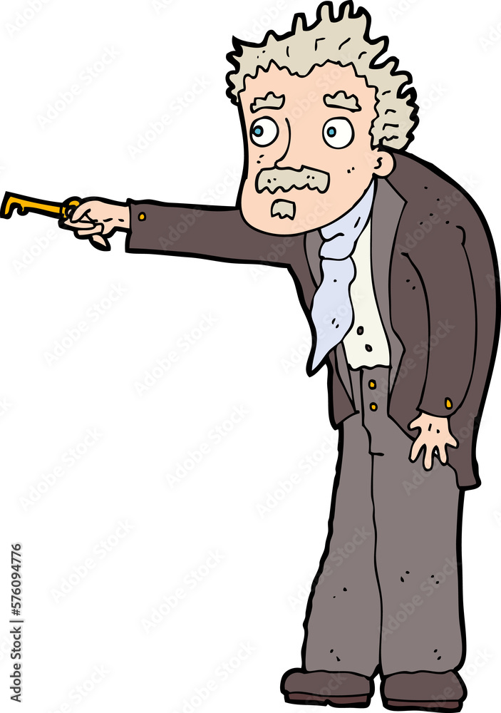 cartoon man trembling with key unlocking cartoon man trembling with key unlocking