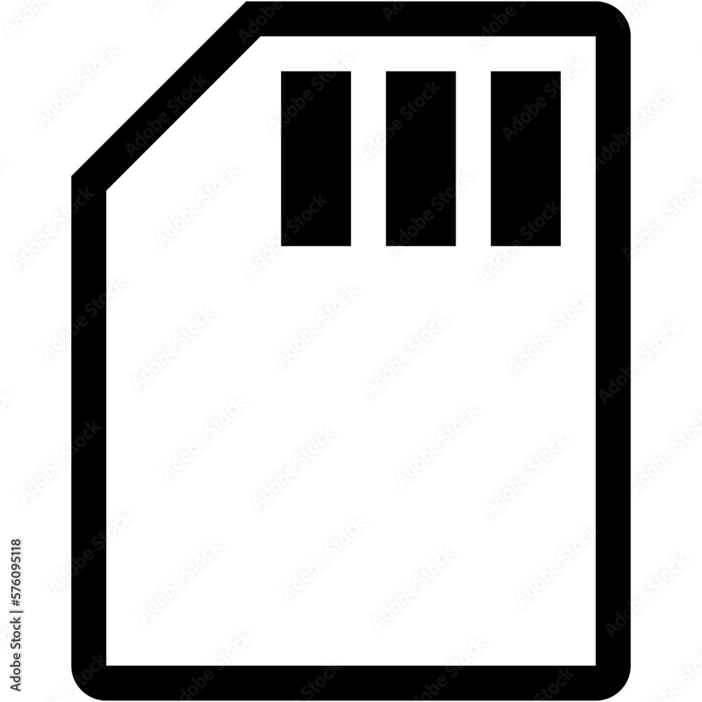 SD Card Line Icon SD Card Line Icon