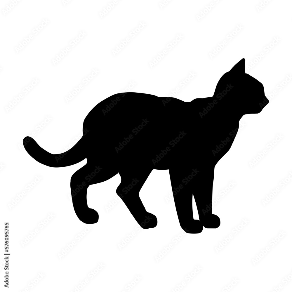 cat silhouette isolated - vector illustration