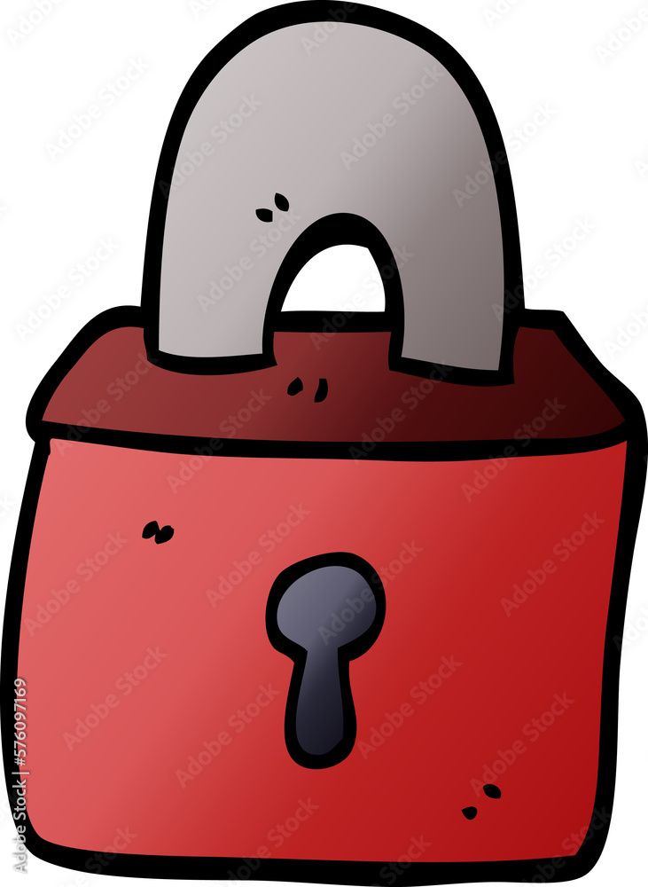 cartoon doodle locked padlock cartoon doodle locked padlock