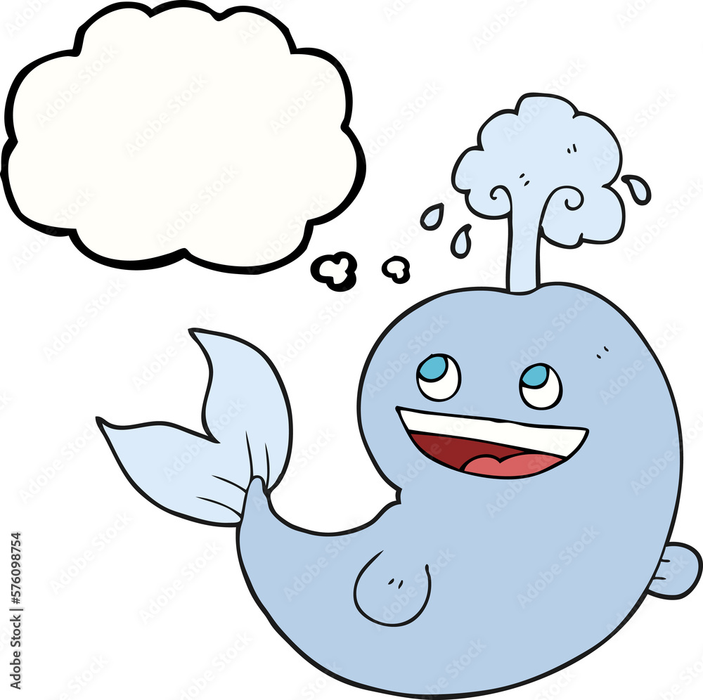 thought bubble cartoon whale spouting water thought bubble cartoon whale spouting water