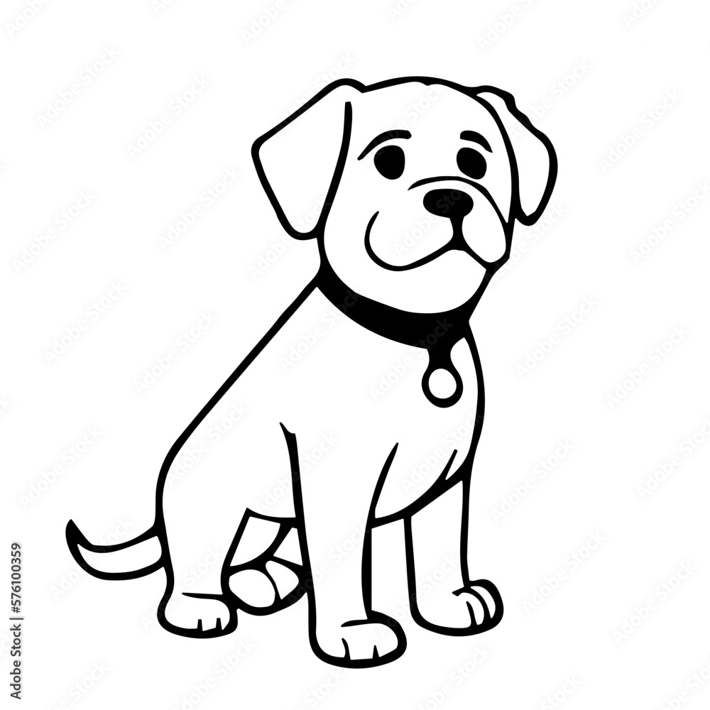 Vector black silhouette of a dog isolated on a white background. Vector black silhouette of a dog isolated on a white background.