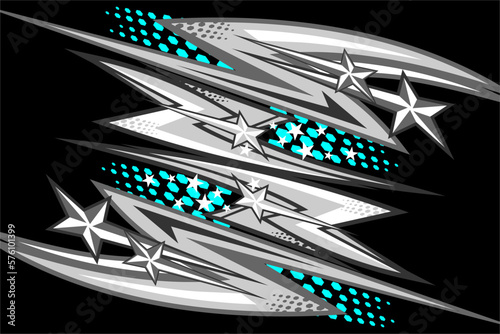 Design vector racing background with a unique pattern of stripes and a combination of grayscale colors