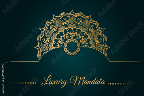Luxury Ornamental Islamic Arabic Style Mandala Background Design, Decorative Mandala for Print, Poster, Cover, Brochure, Flyer, Banner