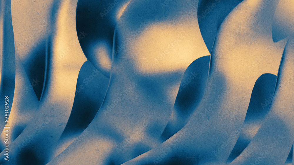 Abstract airbrushlike background with wavy curvaceous forms in muted