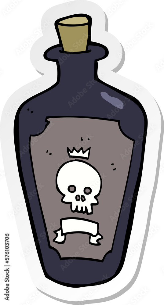 sticker of a cartoon poison sticker of a cartoon poison