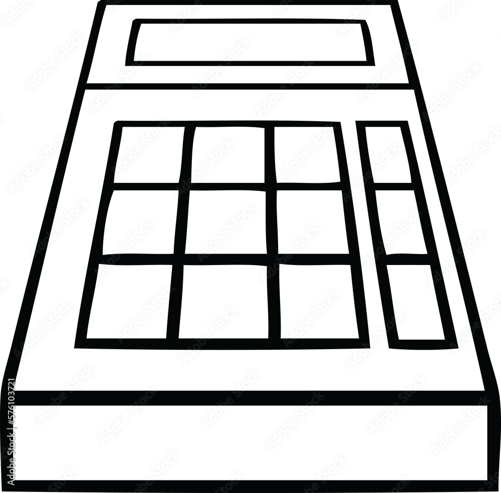 line drawing cartoon school calculator line drawing cartoon school calculator