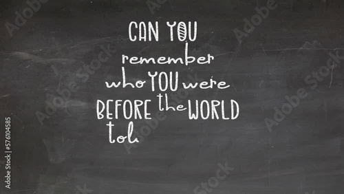 Quote Video Writing Chalk On a Blackboard