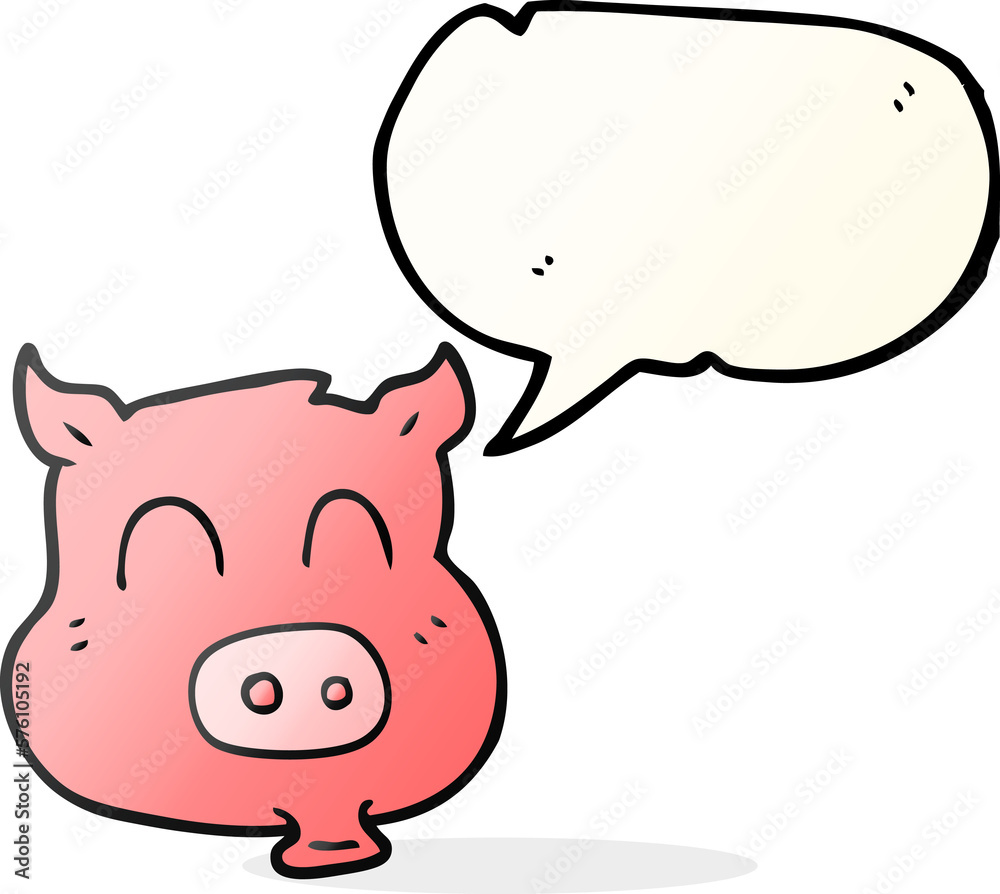 speech bubble cartoon pig speech bubble cartoon pig