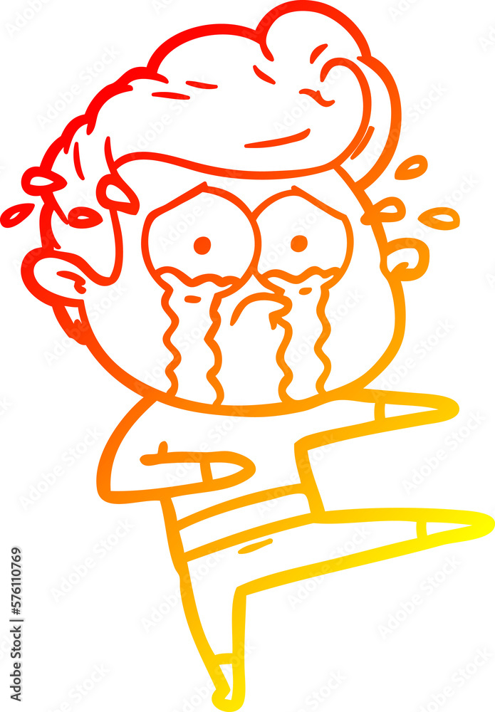 warm gradient line drawing cartoon crying dancer warm gradient line drawing cartoon crying dancer