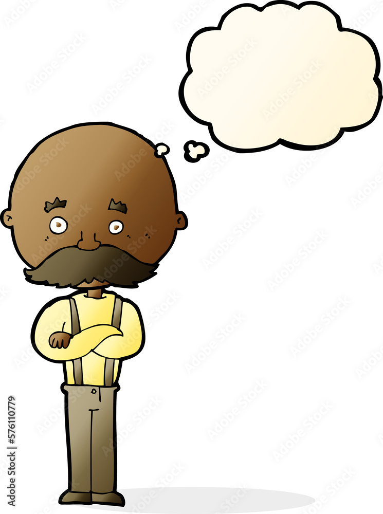 cartoon grandfather with thought bubble cartoon grandfather with thought bubble