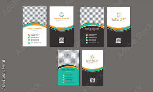 modern business card design . double sided business card design template . flat gradation business card inspiration