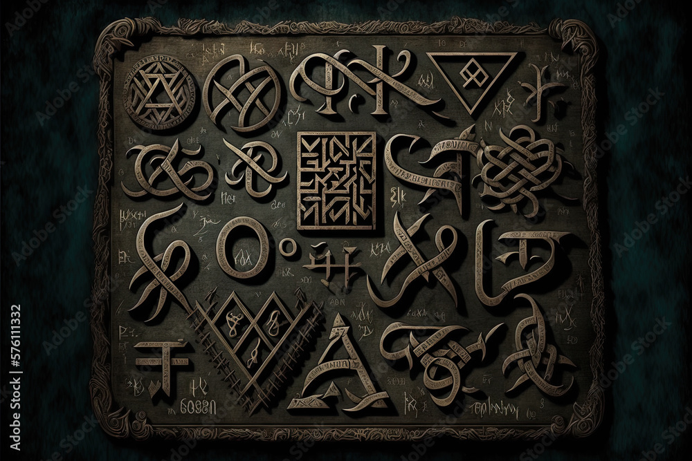 Runes, An ancient Germanic alphabet that is used for divination and magic. Mystic still life with stone runes. AI generative Runes, An ancient Germanic alphabet that is used for divination and magic. Mystic still life with stone runes. AI generative