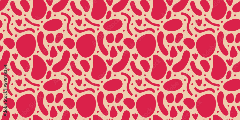 Vector seamless pattern. Abstract repetitive ornament for surface design, printing on paper and fabric. Handdrawn waves, shapes, circles, flowers, leaves, branches. Background for social media post.
Vector seamless pattern. Abstract repetitive ornament for surface design, printing on paper and fabric. Handdrawn waves, shapes, circles, flowers, leaves, branches. Background for social media post.
