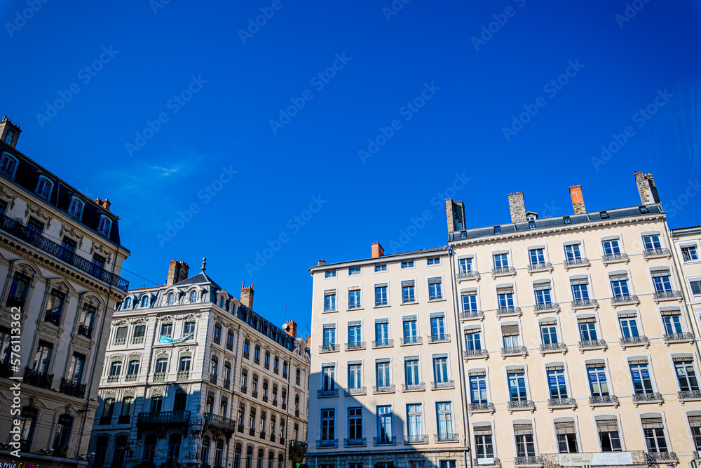 Immeubles autour de la Place des Terreaux de Lyon