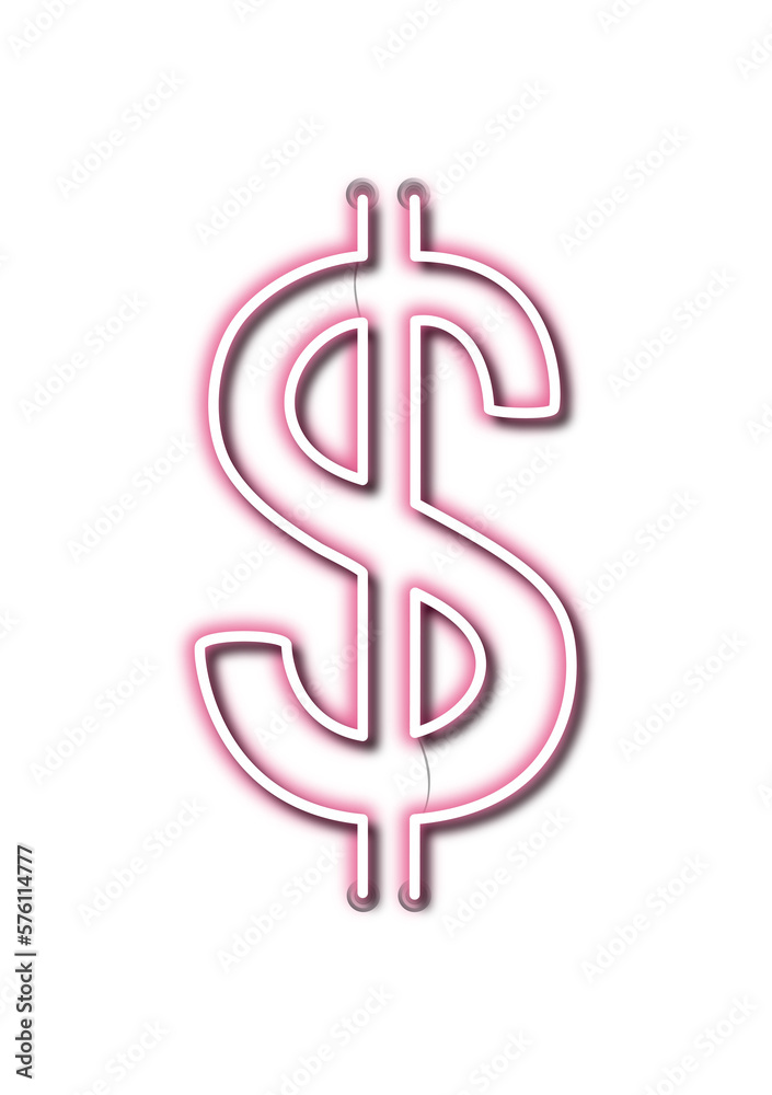 neon dollar red neon dollar red