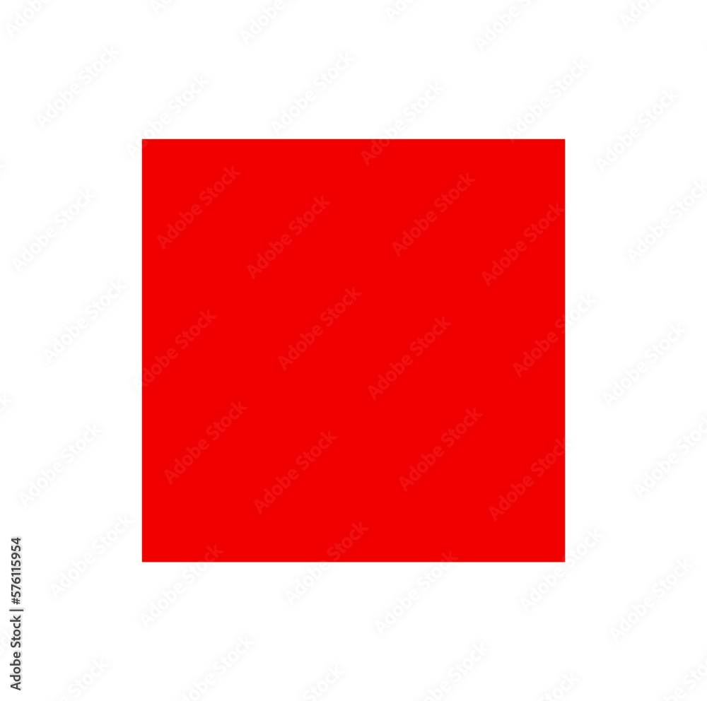 A big red square vector sign. Red block icon. A big red square vector sign. Red block icon.