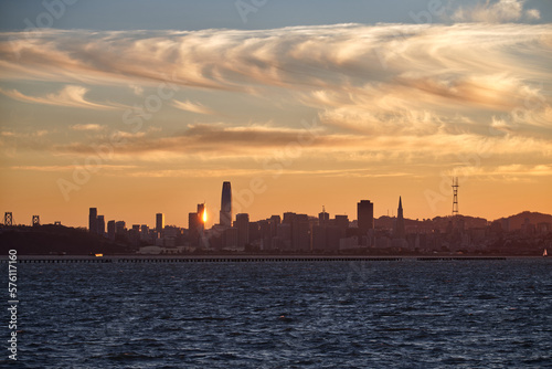Evening view of San Francisco from the opposite coast  © Elmira