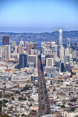 Panoramic view of San Francisco from Twin Peaks