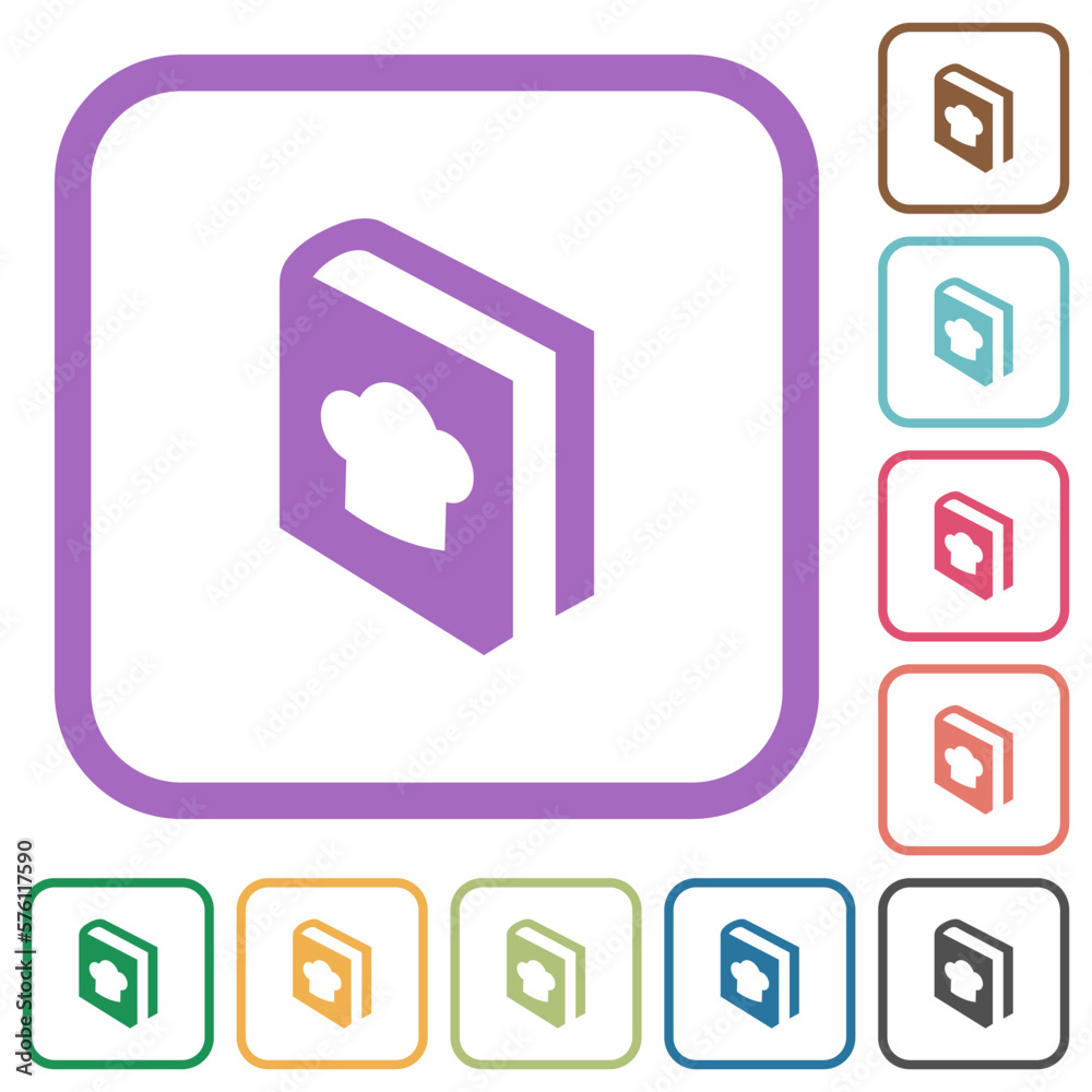 cookbook with chef hat simple icons cookbook with chef hat simple icons