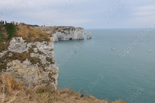 Cliffs of Etretat in Normandy, France