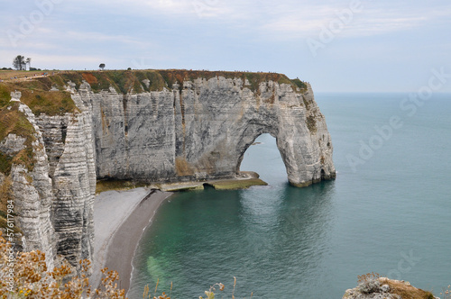 Cliffs of Etretat in Normandy, France